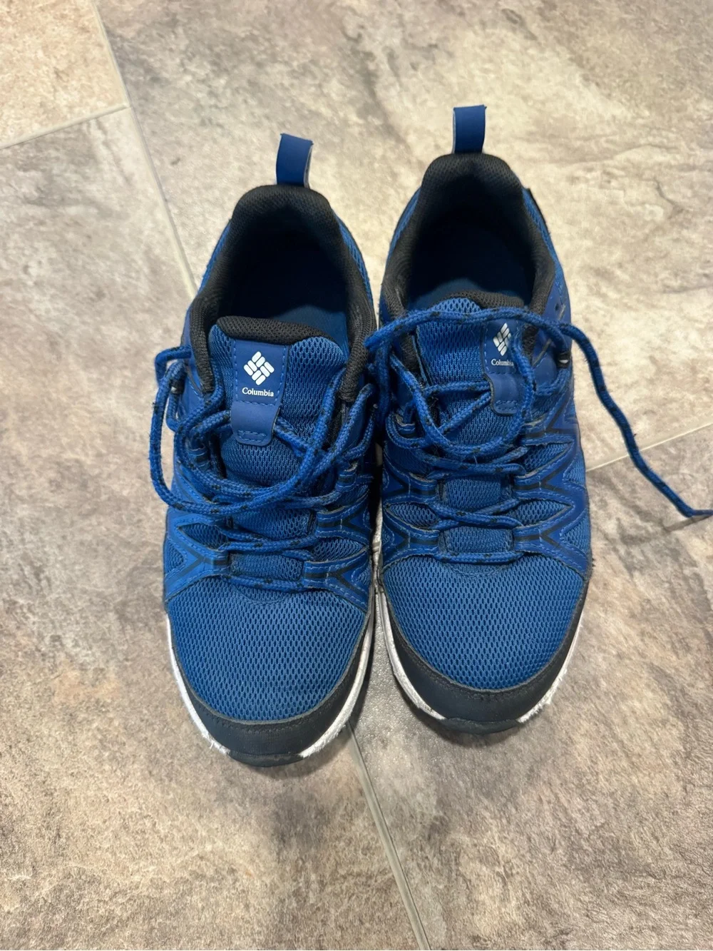 Columbia Blue and Black Mesh Trail Shoe